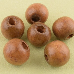 Wooden beads,12 mm Light Brown Round wood beads,Natural wood beads,DIY Craft wood beads,Boho wood bead wood rosary beads