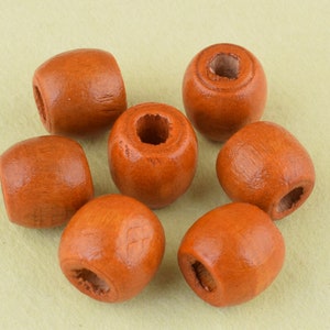 Wooden bead,11*12mm Brown wood Beads,Large Hole Round wood beads,Wood Spacer Beads DIY Craft Wooden Bead For Jewelry DIY Making
