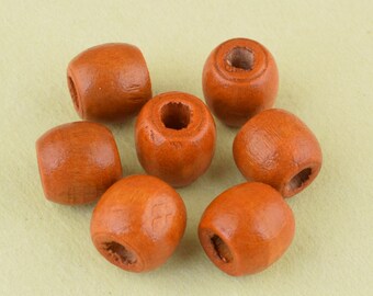 Wooden bead,11*12mm Brown wood Beads,Large Hole Round wood beads,Wood Spacer Beads DIY Craft Wooden Bead For Jewelry DIY Making