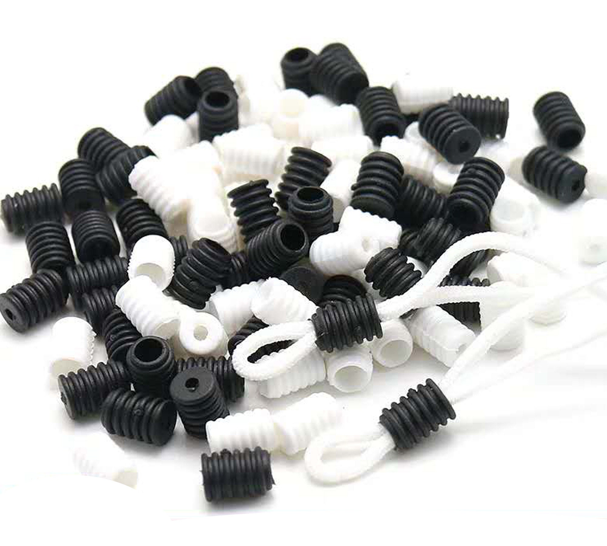 12pcs Plastic Cord End Plastic Cord Locks for Paracord Spherical Cord  Stopper Toggles Parachute Cord Accessories 