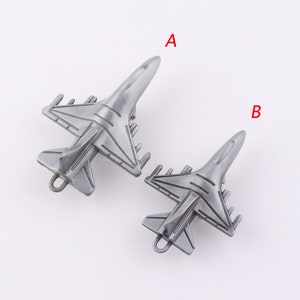 Mini Airplane model metal bronze plane model 3D Airplane Charm pendant Fighter airplane for boy children birthday gift World War plane