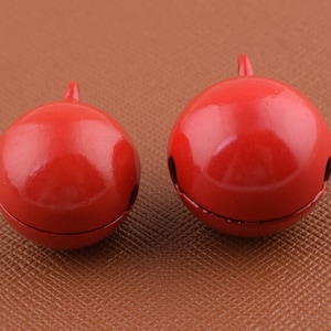 2 Sizes Large Jingle Bell Red Metal 1 inch Jingle Bell Charms Jewelry  Bells Pet Collar Making Bell