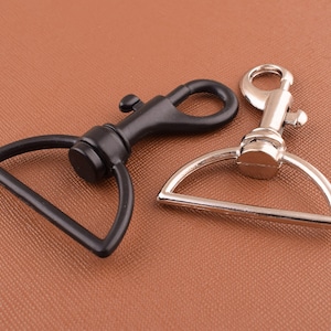 Silver/Black swivel clasps swivel snap hook metal key ring key chain,lobster clasp spring hook Trigger Clasp Clips for dog leash