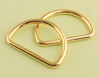 4 piezas 40mm d anillo metal d anillo oro d círculo grande d-anillos para la fabricación de bolsa o cinturón