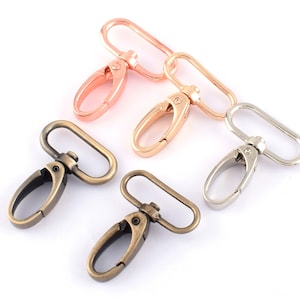 Metal Swivel Clasps,Rose Gold Trigger Snap Hooks 1 1/4&#39;&#39; Push Gate Hooks,Swivel Keychains Clip For 32mm Webbing Strap Bag Strap Hardware