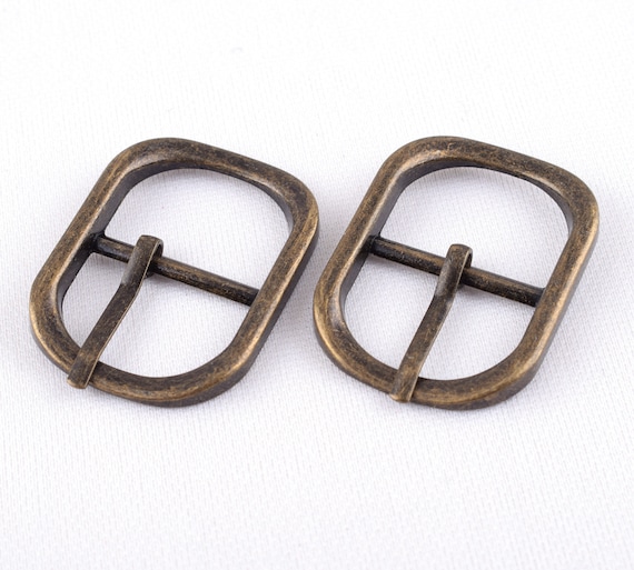 Fibbie per cinture in metallo fibbia pin in bronzo, fibbie della barra  centrale di regolazione del