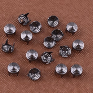 Nailheads Ohrstecker, schwarz Runde Kegel Nailheads, 7mm Messing Mode Zange Nieten Leder dekorative Spikes Kleidung Krallen Niete Hardware--100