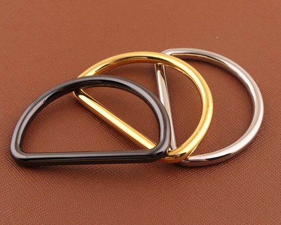 D-rings 1 3/4''45mm Gold/silver/black Metal Adjustable D Buckles D Loop D  Circles,connector D Rings for Bag/purse/leather Making Hardware. 