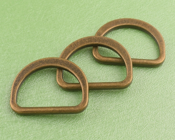 6 pcs 17mm d rings gun black d loop d circles metal d ring for belt handbags dog collar making