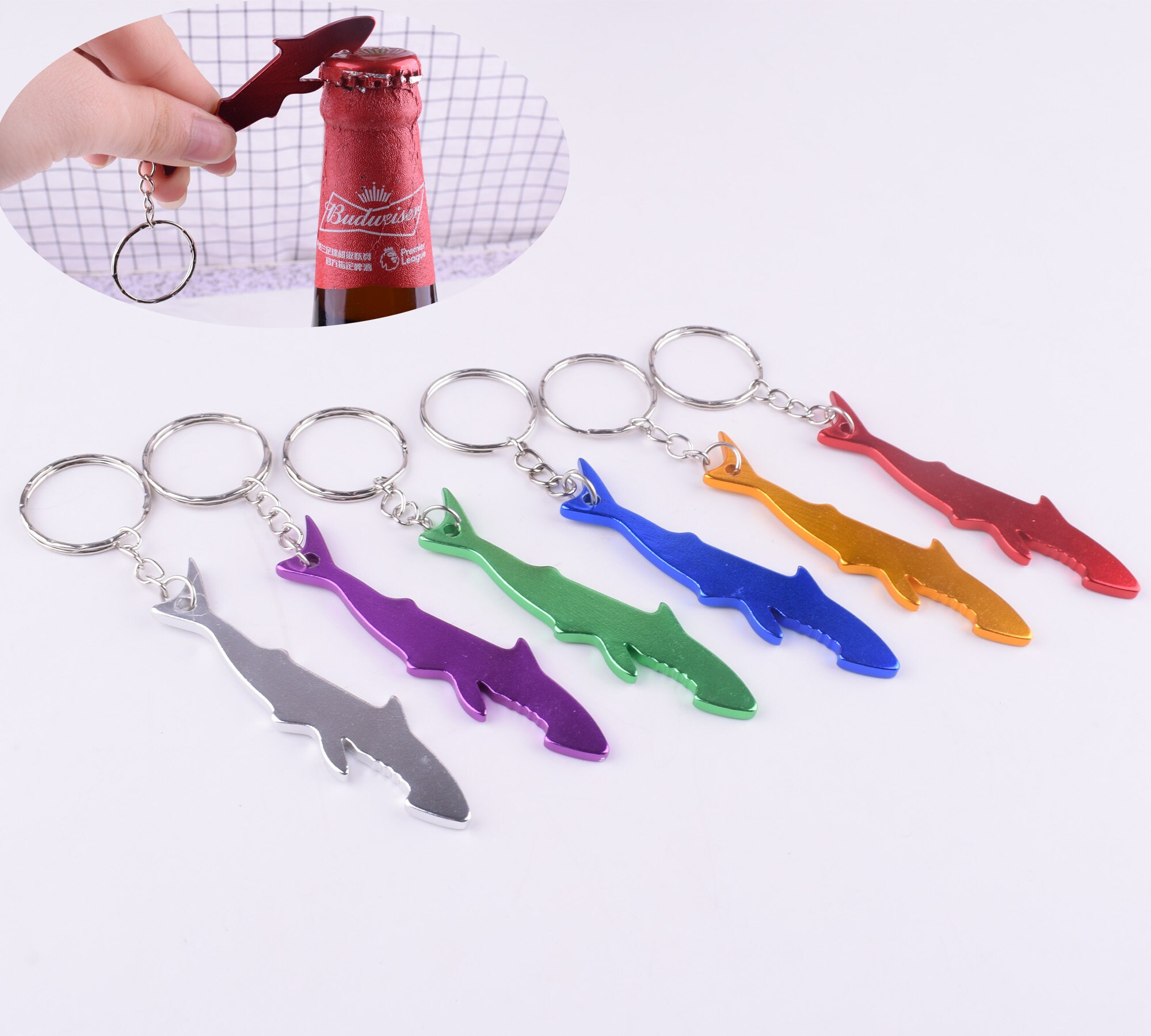 Shop for and Buy Bottle Opener Keychain Shark Shape - Bulk Pack at
