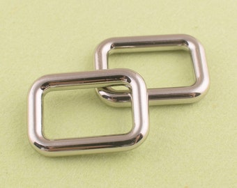 Rectangle Rings silver Square ring metal rectangular rings strap hardware for bags