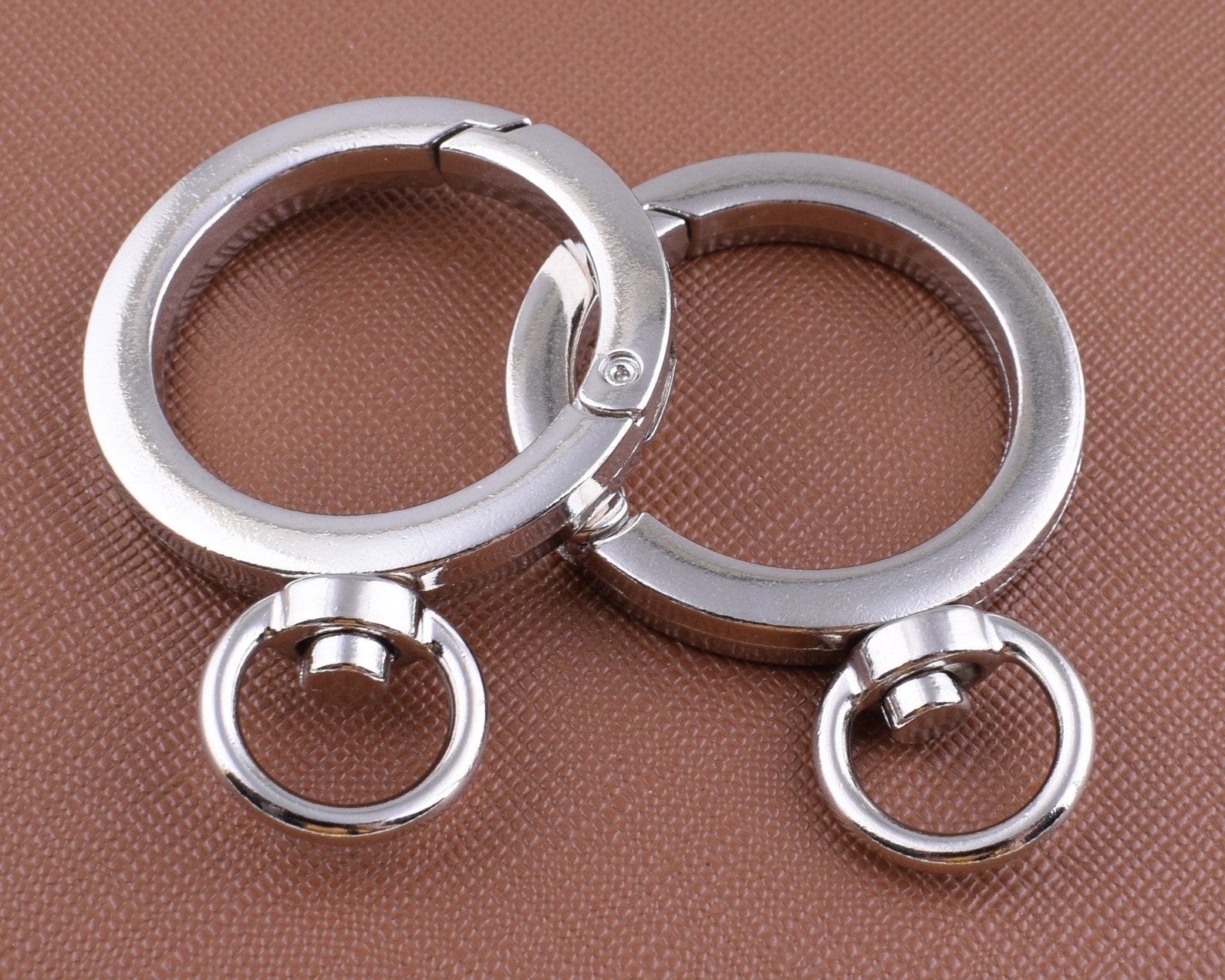 1 Inch Silver Spring Gate Ring,26mm Round Spring Ring Buckle With ...