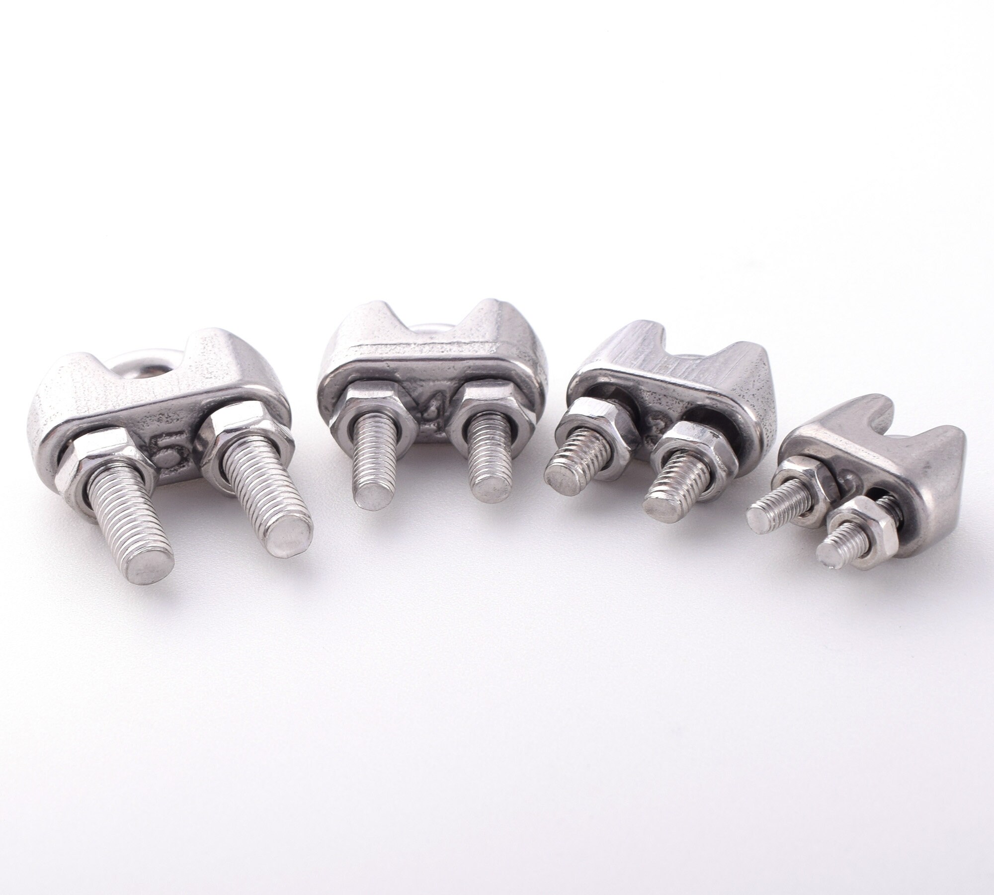 3.3mm Hole Wire Rope Clips Set, 10 Pcs Cable Clamps With M4x0.7 Screws, Brass - View #9