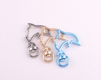 Swivel Lobster Clasps Dolphin Swivel Hooks Push Gate Snap Hook Alloy Bag Purse Hardware Trigger Hooks Clasp Handbag Making Hardware