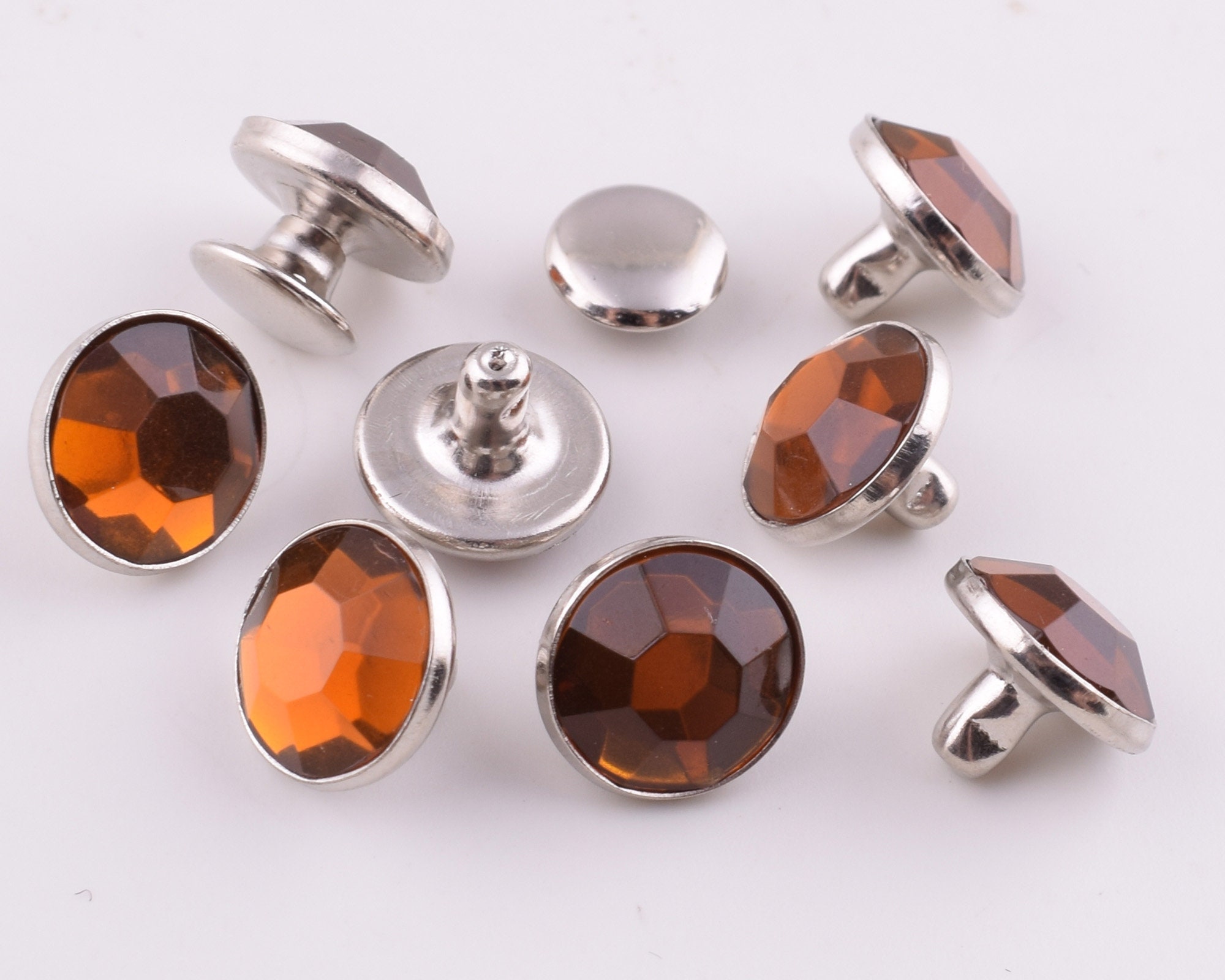 Rhinestone Rivet Studs,10mm Crystal Rivets Rapid Rivets for