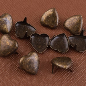 Hart claws klinknagel hengsten, 10mm antieke bronzen claws hengsten, Nailheads hengsten metalen spikes decoraties hengsten voor lederen tas ambachtelijke accessoires