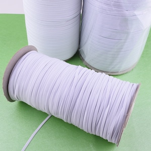 Elastic tape,White Elastic bands,3mm 5mm 6mm Flat Trim Elastic Draw rope for Mask Clothing garment trousers sewing accessories DIY
