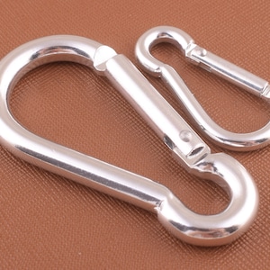 silver carabiner Aluminum Carabiner Keychain key fob Clip Carabiner for key ring special gift