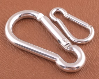 Silber Karabiner Aluminium Karabiner Schlüsselanhänger Schlüsselanhänger Clip Karabiner für Schlüsselanhänger besonderes Geschenk