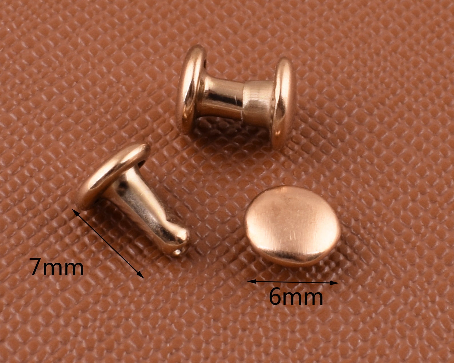 sourcing map 160Pcs Gouden Ronde Dome Klinknagels, 3mm Messing