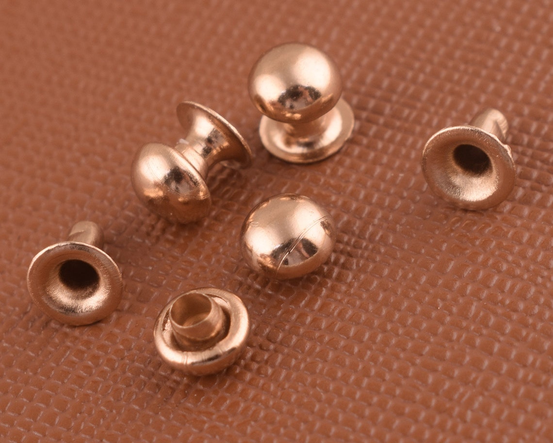 Light Gold Metal Rivets Rapid Rivetsrivets for Leather Etsy
