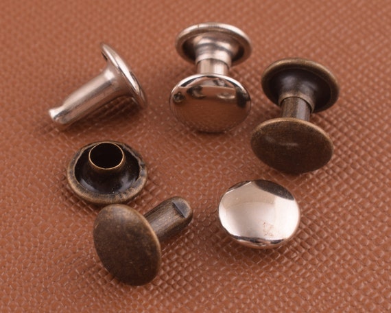 Swpeet 120 Stück Bronze 0,47 x 0,23 Zoll – 12 x 6 mm Sternnieten Sortiment  Set, Leder Stern Nieten Kleidungsnieten Ledernieten Nieten und Spikes für