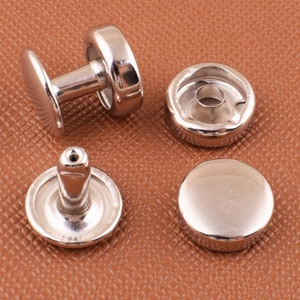 Rivet,10*11mm Silver double cap rivets,metal round rivet studs,rapid rivets for purses/handbag/clothing/crafts/leather working 50sets