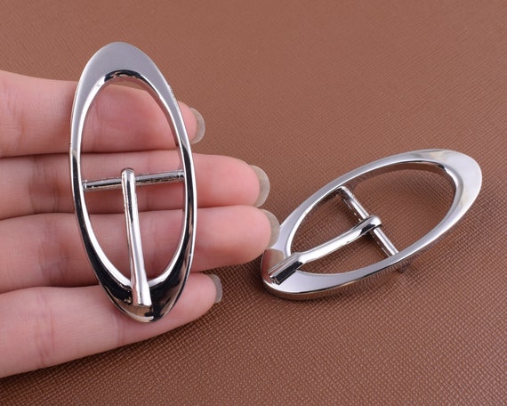 Oval Belt Buckles,20mm Silver Oval Center Bar Strap Buckles  display picture 1