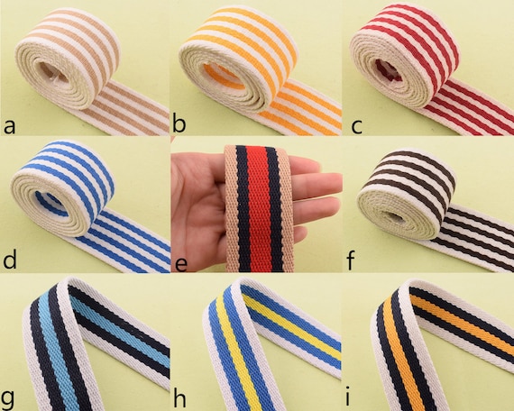 Nine Stripe Webbing: Blue Nine Stripe Webbing: Blue