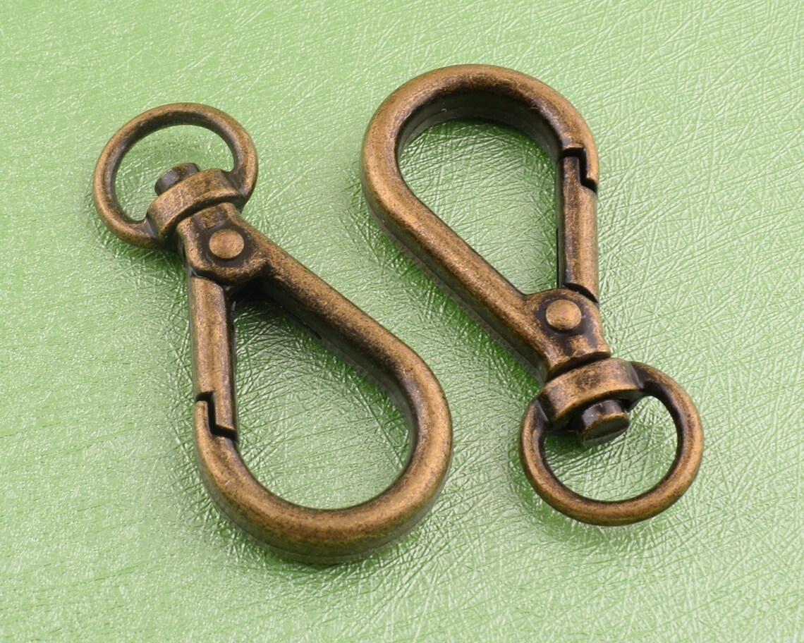Swivel Clasps Bronze Key Ring Metal Swivel Hook Swivel Clips Etsy