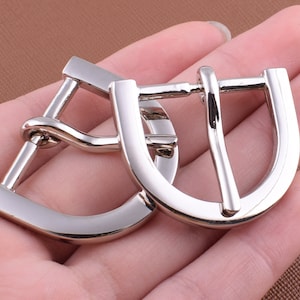 1 inch Silver belt Buckles,25mm Single Prong Strap Buckles replacement buckles,Adjust Pin Buckles For Belt/Webbing Belt DIY Making 6 pcs