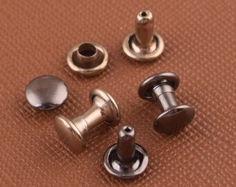 light gold/black metal rivets Double Cap Rivets,rivets studs for handbag/clothing/crafts/embellishments