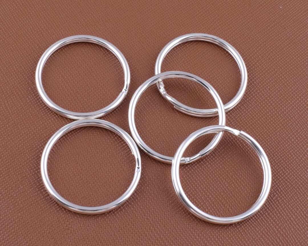 30mm Round Key Rings,shiny Silver O Rings Double Split Key Rings ...