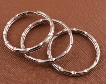 Grande portachiavi rotondo,28mm Portachiavi Anelli split anello argento anello,O anello di ferro Porta portadi a volo Anelli per chiave / cortile 15Pcs