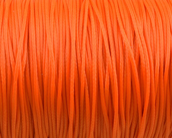 Orange Leather Cord,1mm Round Leather String,cowhide Leather Lace