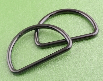 4 Pcs 40 mm D Rings Gunmetal D-Rings d circles metal D Loop For  Webbing Belt Backpack Making