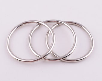 Metal O rings,1.5'' Silver round strap rings,38 mm loop rings handbag rings purse O-rings buckle hardware supplies 10 pcs