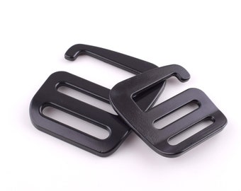 G Hook Buckle for Backpacks G Shape Release Buckle Large Tri Bar Buckles Adjuster Slider Fastener for Bag Hardware Replacement Belt Hooks