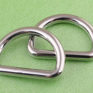 8 pcs 1 inch silver d ring d circles metal d-rings d loop with handbag dog collar making hardware