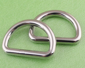 8 pcs 1 inch silver d ring d circles metal d-rings d loop with handbag dog collar making hardware