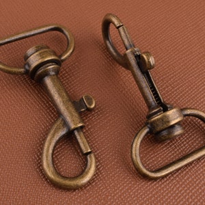 Swivel Clasps,3/4&#39;&#39;(19mm) Antique Bronze Swivel Dog Clasps,Trigger hook Metal lobster clasp for Dog leash webbing DIY making 12 Pcs