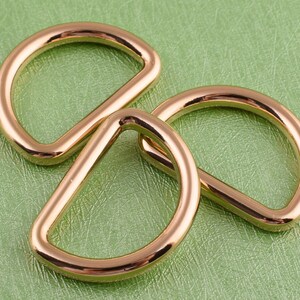 Light Gold D Ring Metal D-Ring Pour Sac à main Sac à dos sac à dos fabrication fournitures matérielles,6Pcs 20mm