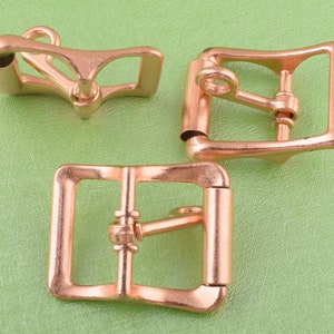 Hebillas de oro rosa hebillas de metal correa hebillas y 1 pulgada (25 mm * 20 mm) hebillas con alfileres para cinturón de cuello de perro
