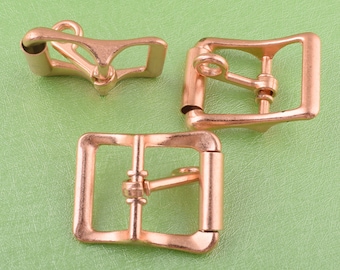 Różowozłote klamry, metalowe klamry do paska i klamry 1-calowe (25 mm*20 mm) ze szpilkami do obroży dla psa