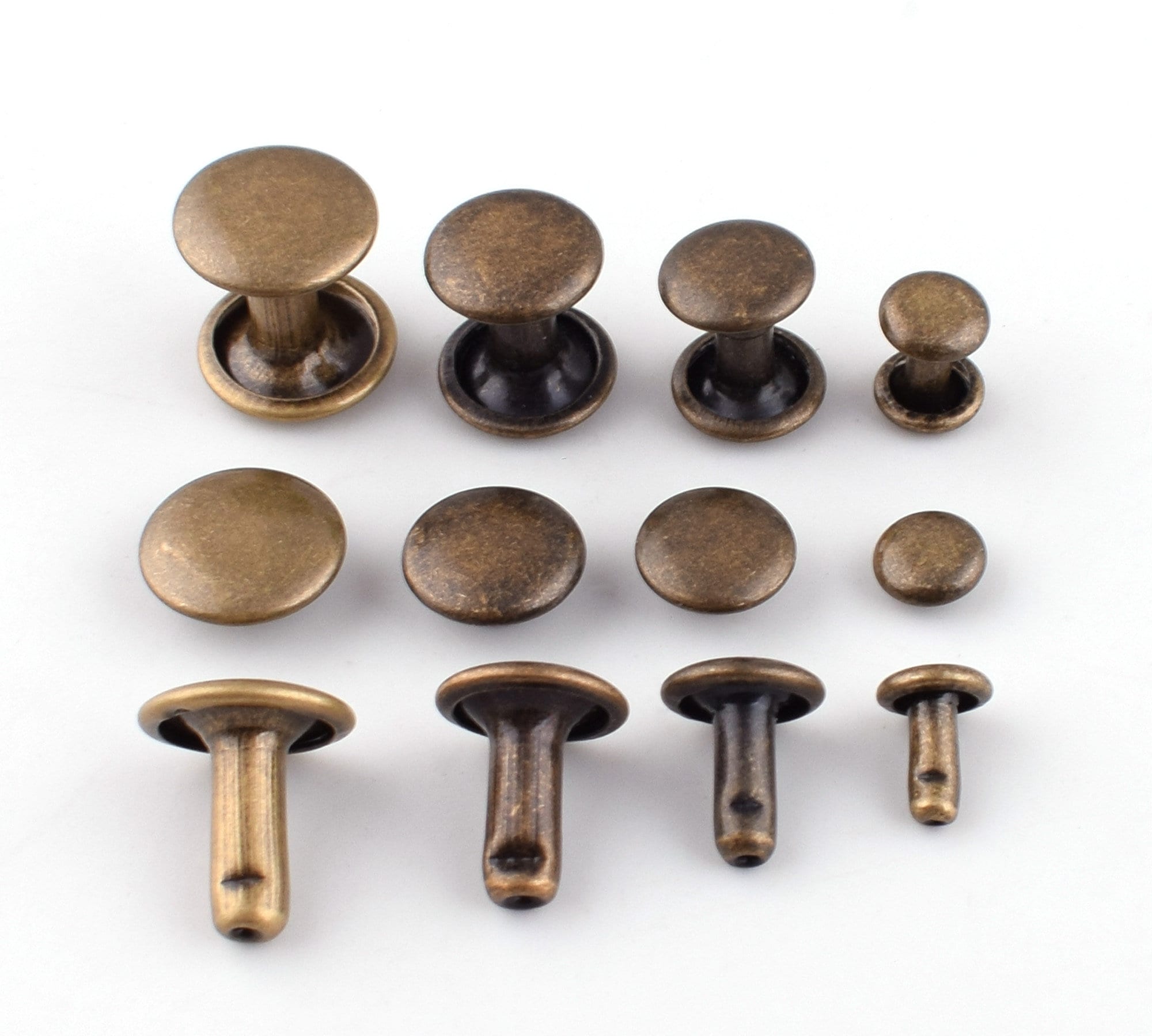 Bronze Rivets Studs Double Cap Rivets Rapid Rivets Decorative Etsy