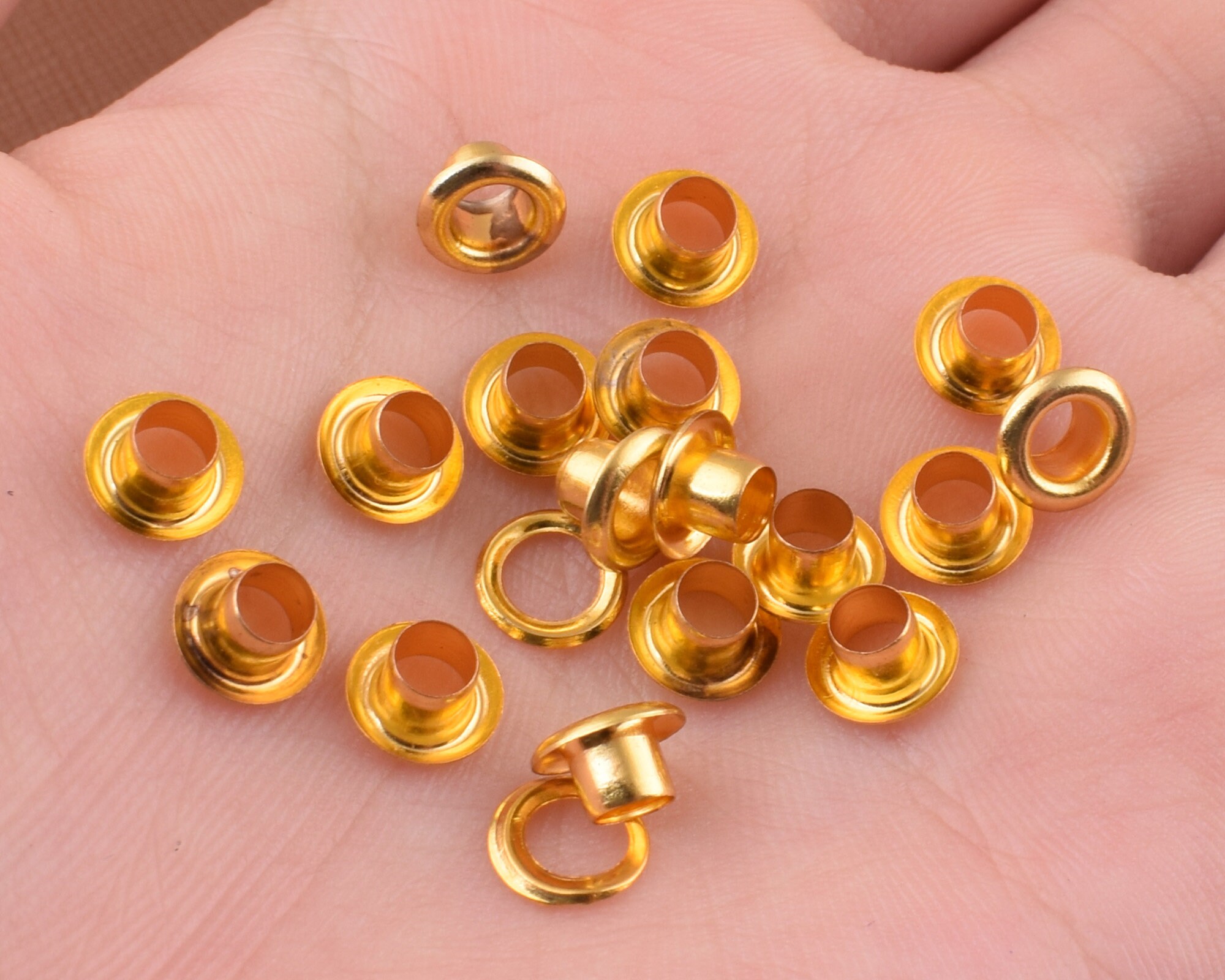 Gold Eyelets3.5mm Eyelets grommet with washerBrass round Etsy