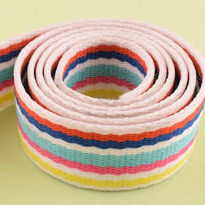 Borsa a foglia color arcobaleno strap cotone nastro tessuto tessuto tessuto borse per cintura / collo per cani / borsa a mano