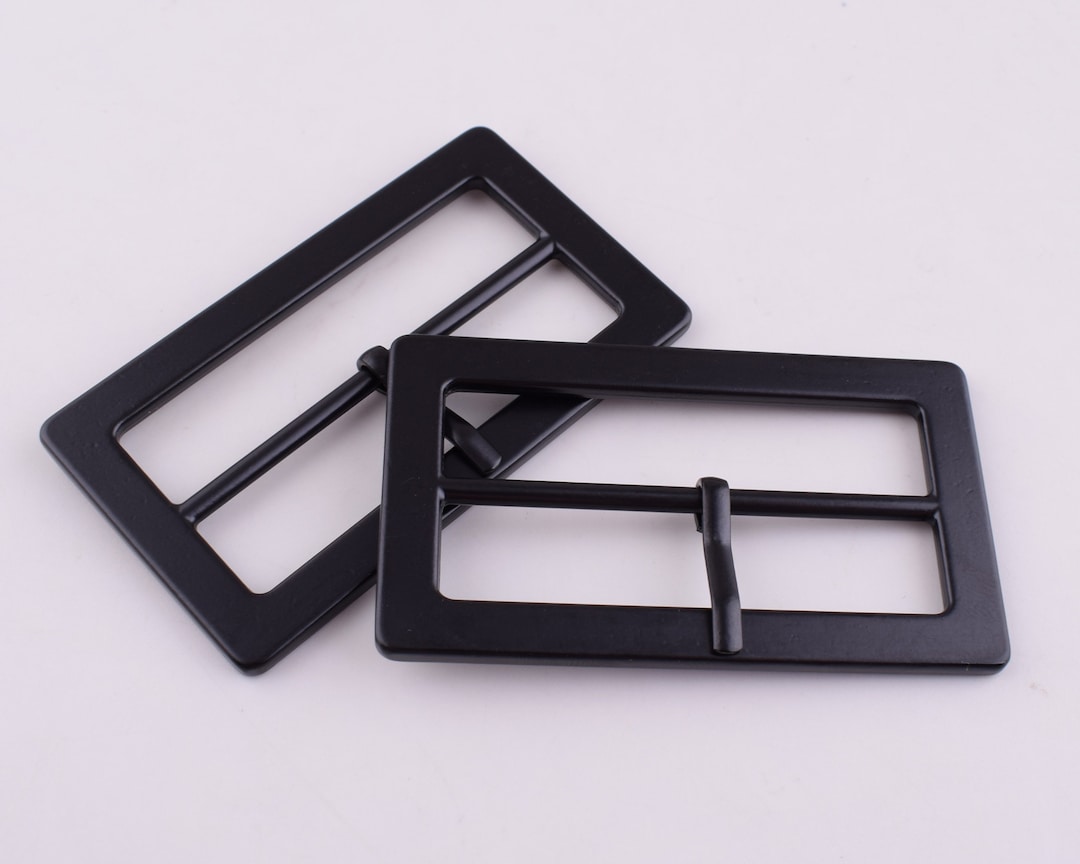 Adjust Pin Buckles,2 Inch Black Rectangular Strap Fastener Buckle,49mm ...