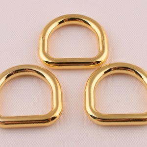 17 mm D Rings Gold D Ring d loop d circles,Metal D Ring Purse Hardware for dog collar handbag,4Pcs/20Pcs