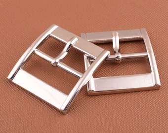 Boucles de courroie argentées de 25mm, 1 pouce ajustable boucle de goupille en métal boucle de remplacement, boucles carrées de barre de centre pour la ceinture.